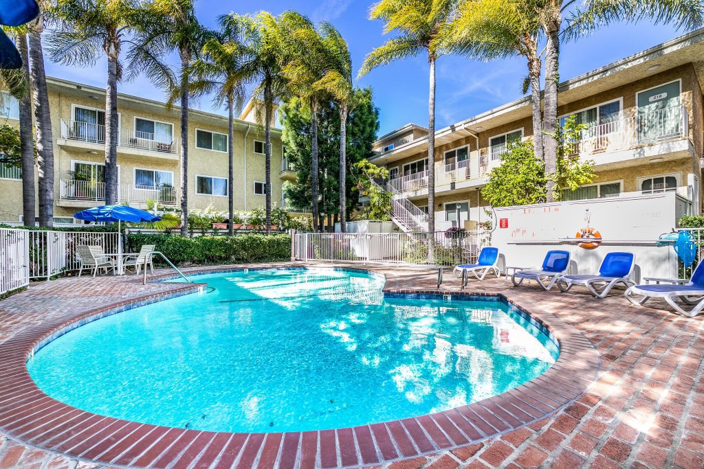 photo of the courtyard with pool